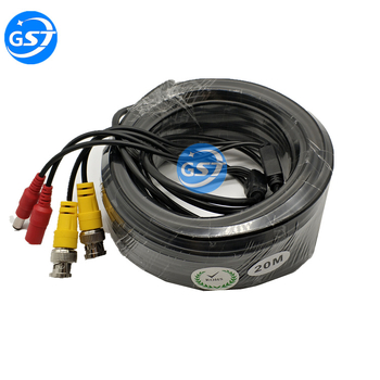 Novērošanas kamerai integrēts videokabeļa kabelis ar BNC un DC savienotājiem, 20 m garums, GST ROHS