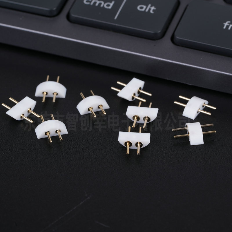 2-pinski zakrivljeni header i ženski header, konektor za LED traku, razmak 2,54 mm, duljina 10 mm, kontakti s tin premazom, namijenjeno za 3C digitalne primjene