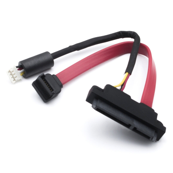 Završeni SATA 7+15P na 7P kabel, muško-ženski produžni kabel za tvrdi disk, konektor napajanja grafičke kartice