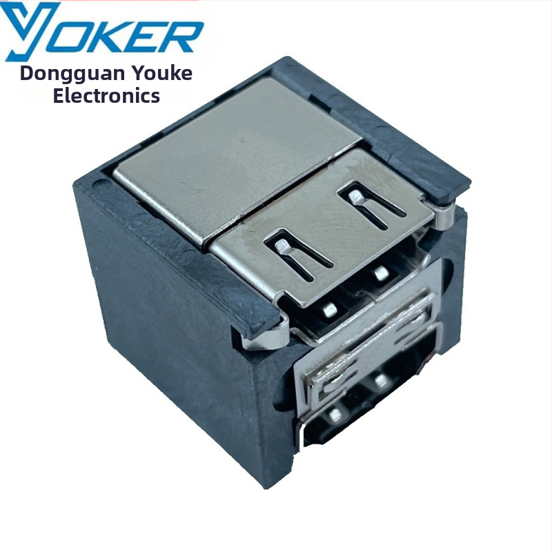 Rūpniecības HDMI sieviešu konektors ar LCP, dubultslāņa konstrukcija, 4K60Hz, saderīgs ar HDMI 2.0, augstas temperatūras izturīgs