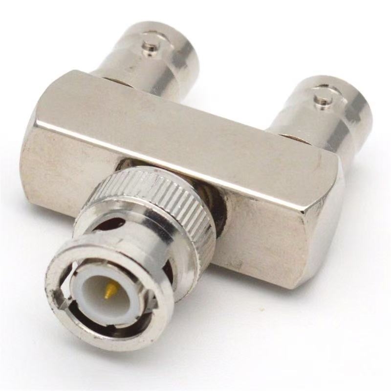 BNC RF adapter, bakreni izolator, Y-tip troje izlaza, 1 muškarac na 2 žena, za komunikacijske konektore