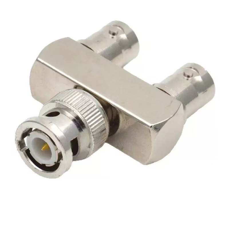 BNC RF adapter, bakreni izolator, Y-tip troje izlaza, 1 muškarac na 2 žena, za komunikacijske konektore