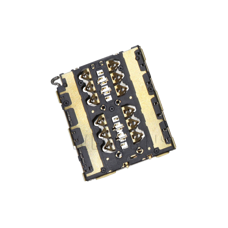 Držač NANO SIM, dvostrani NANO SIM 2-u-1 s ladicom za karticu, otporan na visoke temperature, 12 pinova, LCP izolator, fosfor brončani kontakti, model WL-135D215-01, za 3C digitalne uređaje