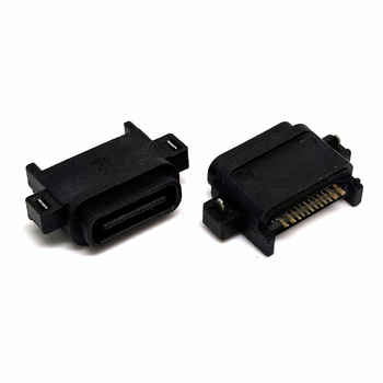 Lingyu Type-C 16-pin vodootporan PCB-montažni ženski konektor, 2-pin plug-in utičnica