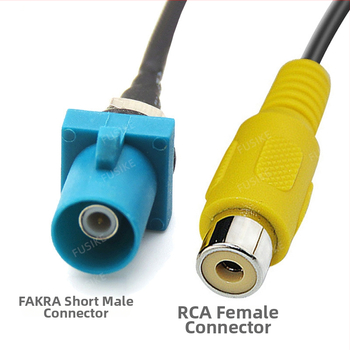 Fakra–RCA ženski kabel za automobilsku stražnju kameru, RG174 produžni kabel
