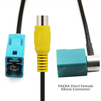 Fakra–RCA ženski kabel za automobilsku stražnju kameru, RG174 produžni kabel