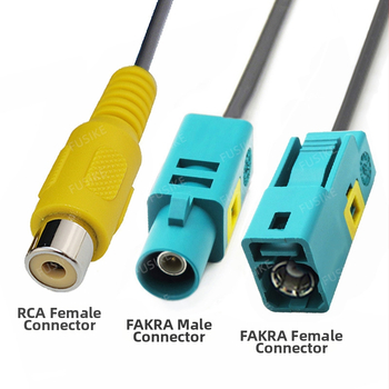 Fakra–RCA ženski kabel za automobilsku stražnju kameru, RG174 produžni kabel