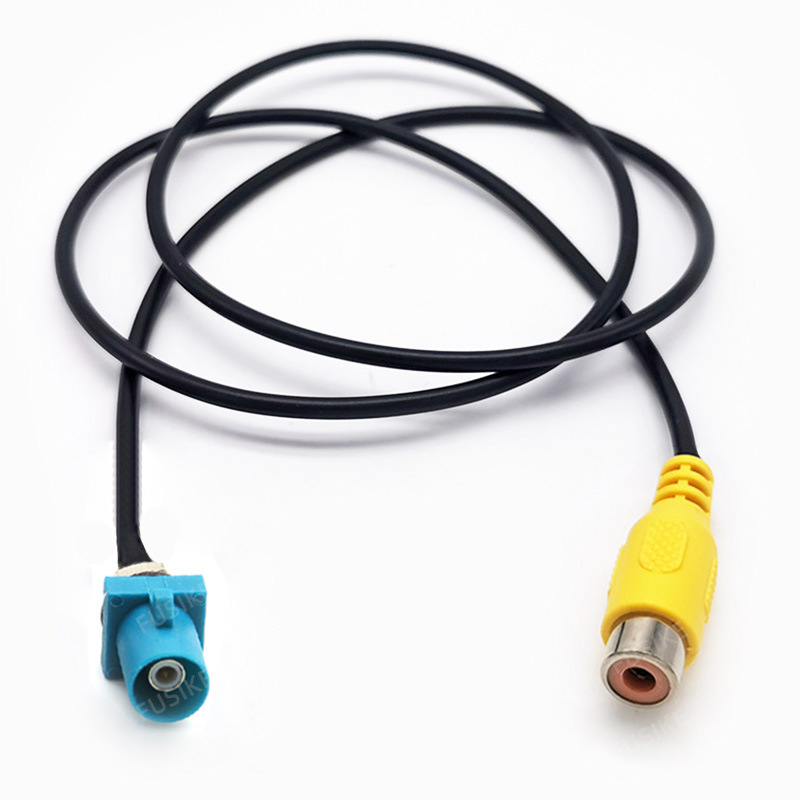 Fakra–RCA ženski kabel za automobilsku stražnju kameru, RG174 produžni kabel