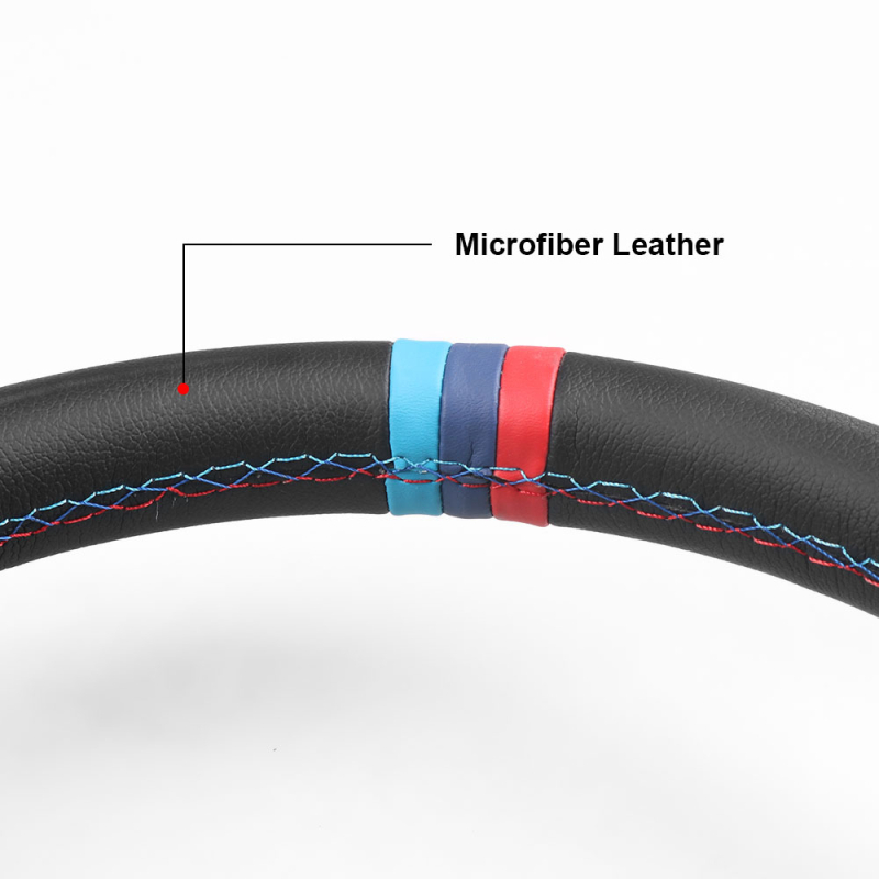 Sacīkšu stūre, mikrofibras āda, Dyno Racing BX101919, universāla ar 6 caurumiem