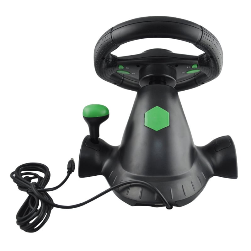 Lenktynių vairas PS3/PC/PS4/Switch/Android/iOS su USB, 270° vairavimo kampas, stiprus vibracijos atsakas, vakuuminis tvirtinimas