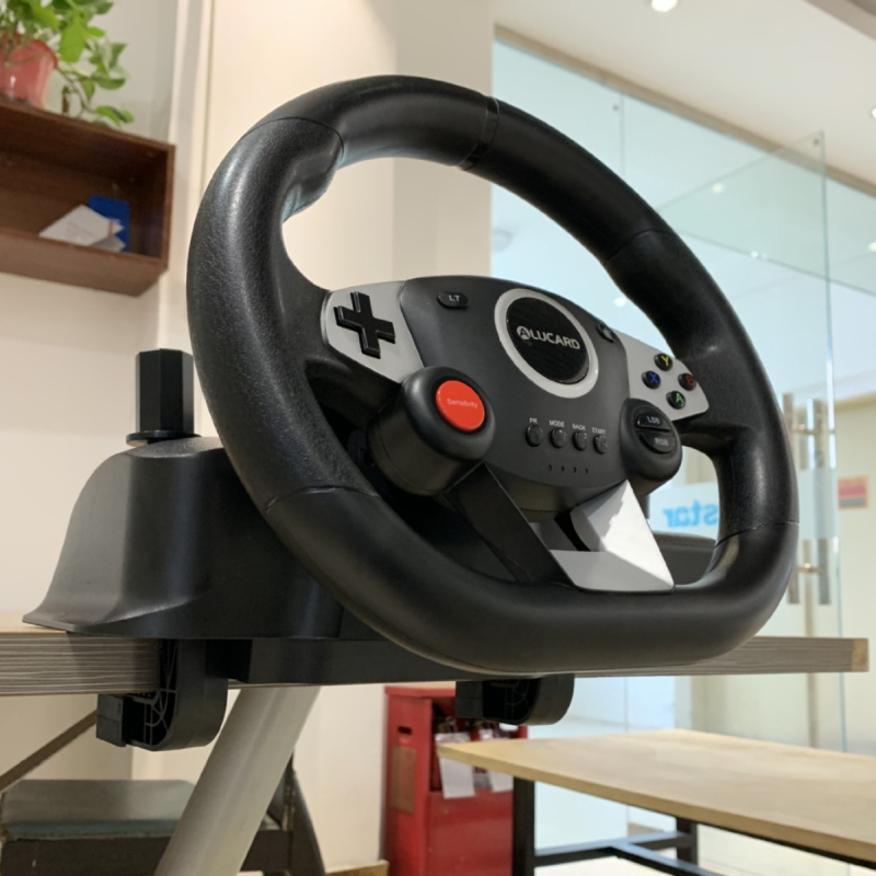 Žaidimų vairas PC/Switch/PS4/PS3/XBOX ONE/XBOX 360/Android su USB-A jungtimi, 270° pasukimas, reguliuojamas jautrumas, programuojami mygtukai