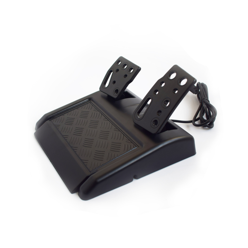 3-in-1 sacīkšu volāns ar pedāļiem un vibrācijām, USB/PS2 interfeiss, saderīgs ar PC/PS2/PS3