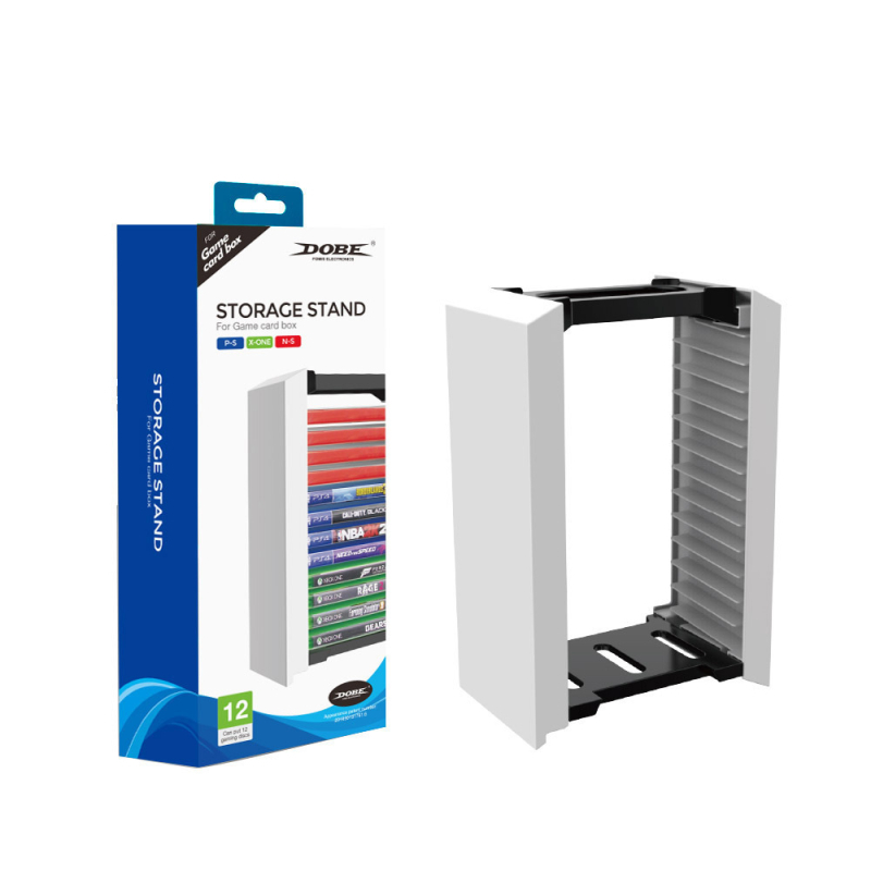 Suport depozitare discuri pentru console DOBE PS5/Xbox One/Switch | ABS | 12.5×7.8×29.5 cm | 536 g