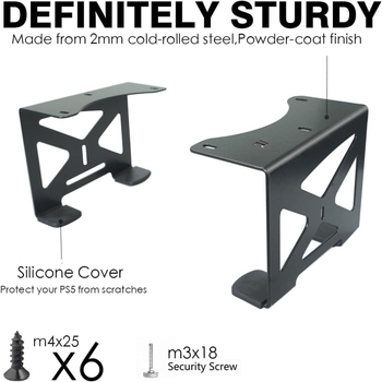 PS5 podstavek za stolom od metalne konstrukcije PS5/PS5 Pro – metalni materijal, 562 g, funkcija skladištenja
