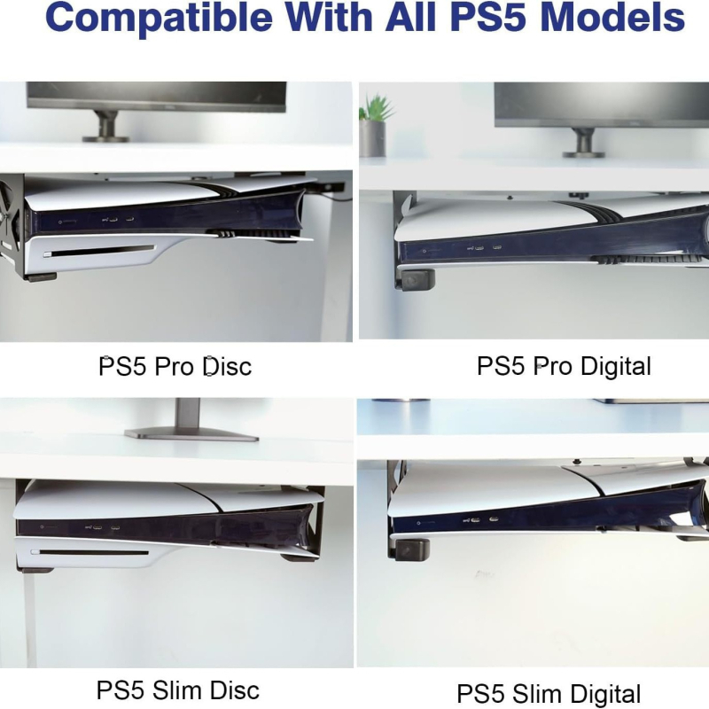 PS5 podstavek za stolom od metalne konstrukcije PS5/PS5 Pro – metalni materijal, 562 g, funkcija skladištenja