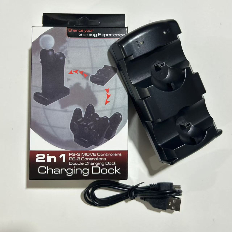 Hls punjač za PS3 kontroler, ABS materijal, u kutiji s bojom