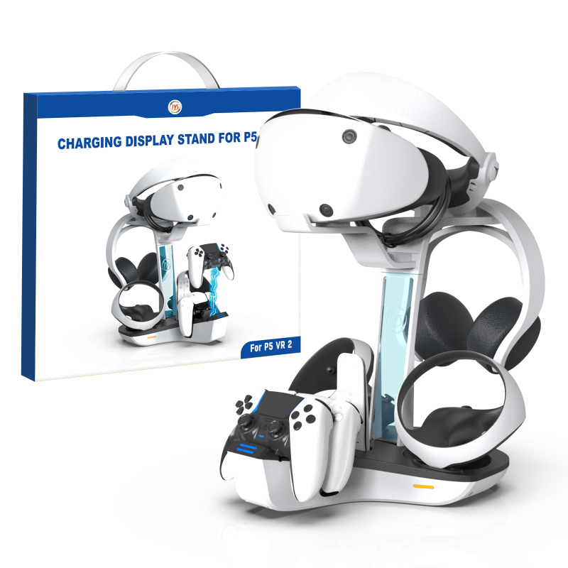 PS5/PS VR2 Punjac i Hlađenje Osnovna Stanica s Držačem za VR Naočale (Model: JYS-P5156; Kompatibilnost: PS5/PS VR2; Funkcije: punjenje, hlađenje, držač za VR naočale; Broj korisnika: 1; Težina: 990 g)