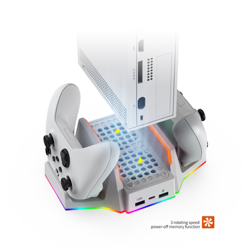 Xbox Series S hlađenje baza i punjač za kontroler | Model TYX-3619, USB Type-C sučelje, ABS materijal, Kompatibilno s Xbox Series S