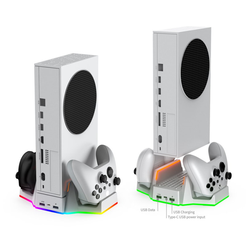 Xbox Series S hlađenje baza i punjač za kontroler | Model TYX-3619, USB Type-C sučelje, ABS materijal, Kompatibilno s Xbox Series S