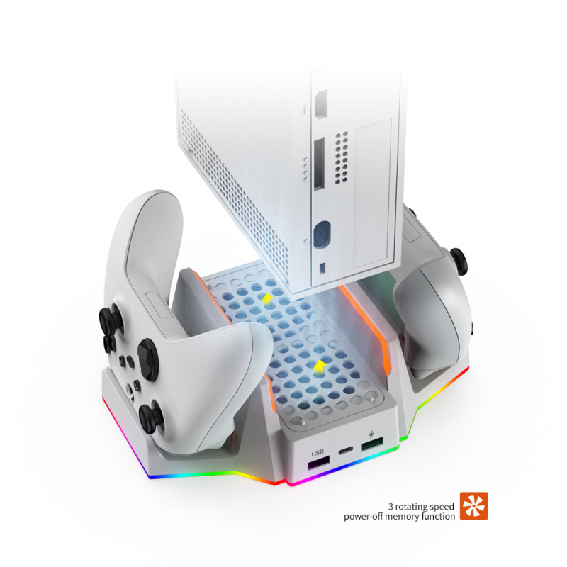Xbox Series S hlađenje baza i punjač za kontroler | Model TYX-3619, USB Type-C sučelje, ABS materijal, Kompatibilno s Xbox Series S