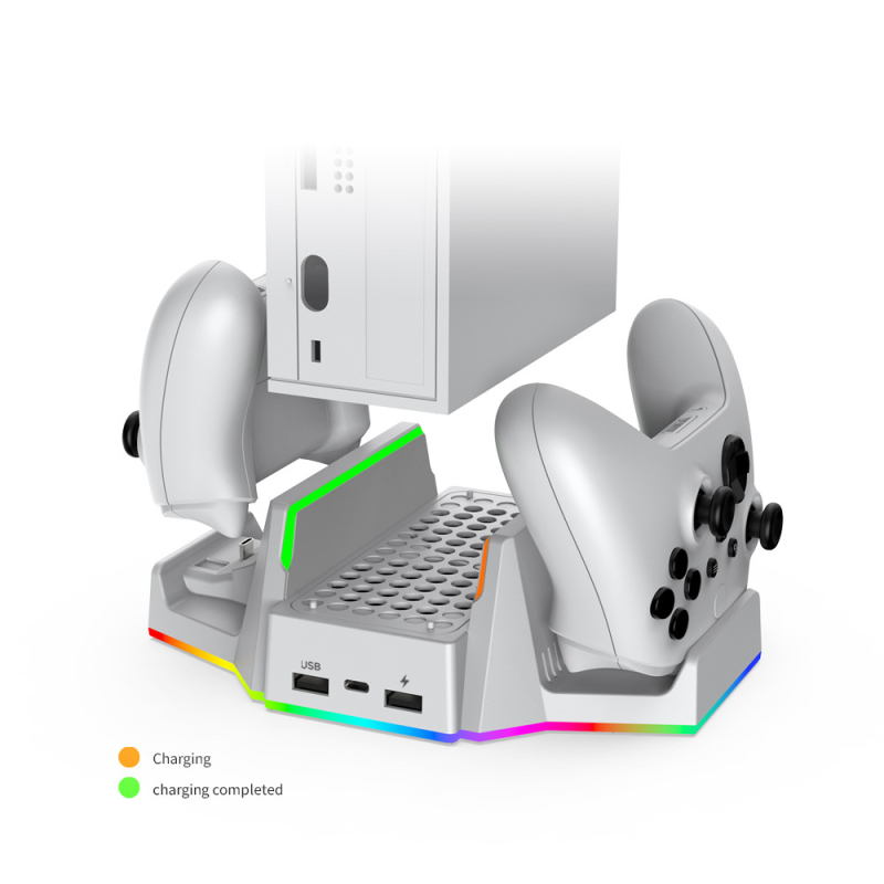 Xbox Series S hlađenje baza i punjač za kontroler | Model TYX-3619, USB Type-C sučelje, ABS materijal, Kompatibilno s Xbox Series S