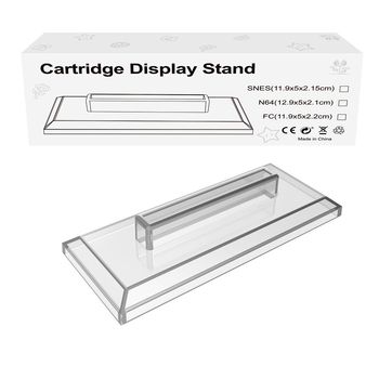 Suport de afișare pentru carduri Nintendo 64; construcție din plastic; compatibil cu carduri N64/SFC (versiune japoneză); brand privat autorizat