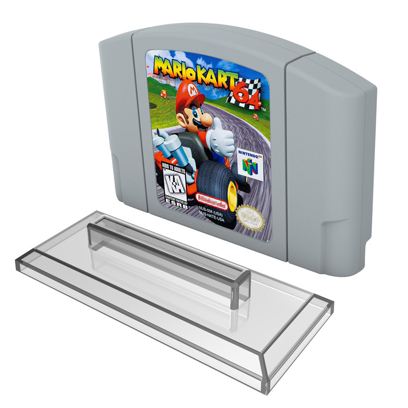 Suport de afișare pentru carduri Nintendo 64; construcție din plastic; compatibil cu carduri N64/SFC (versiune japoneză); brand privat autorizat