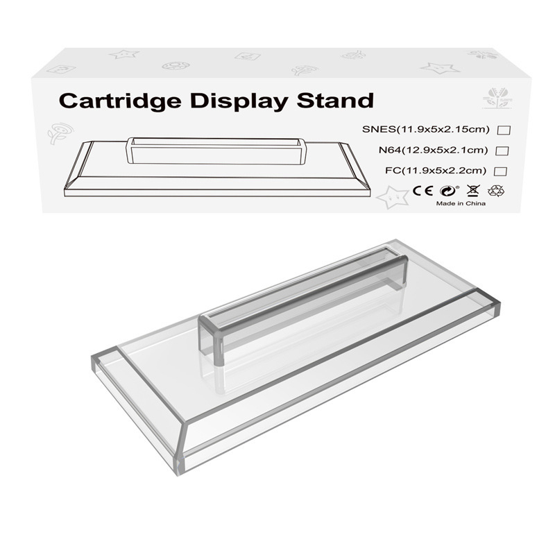 Suport de afișare pentru carduri Nintendo 64; construcție din plastic; compatibil cu carduri N64/SFC (versiune japoneză); brand privat autorizat