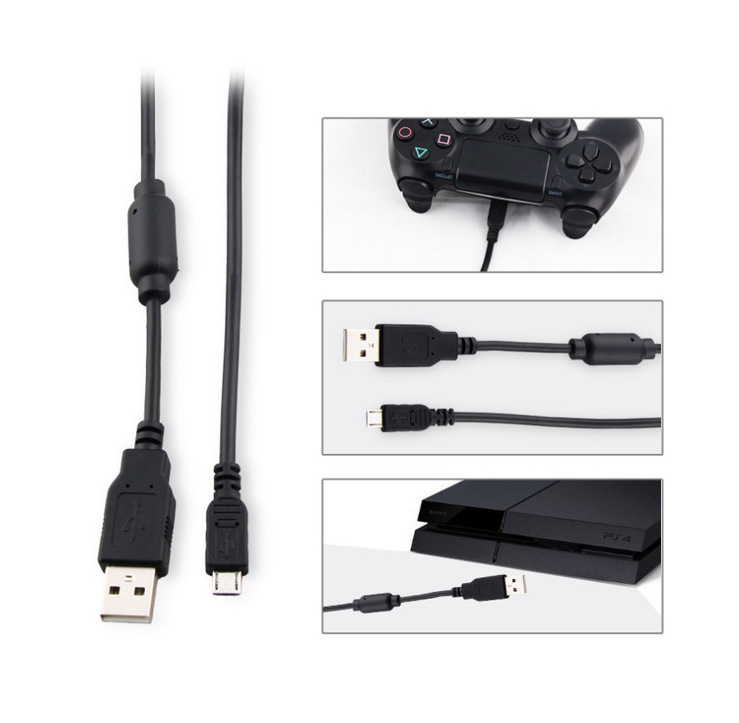 PS4 Slim/Pro USB nabíjací kábel pre ovládač, USB-C rozhranie, elitná kvalita