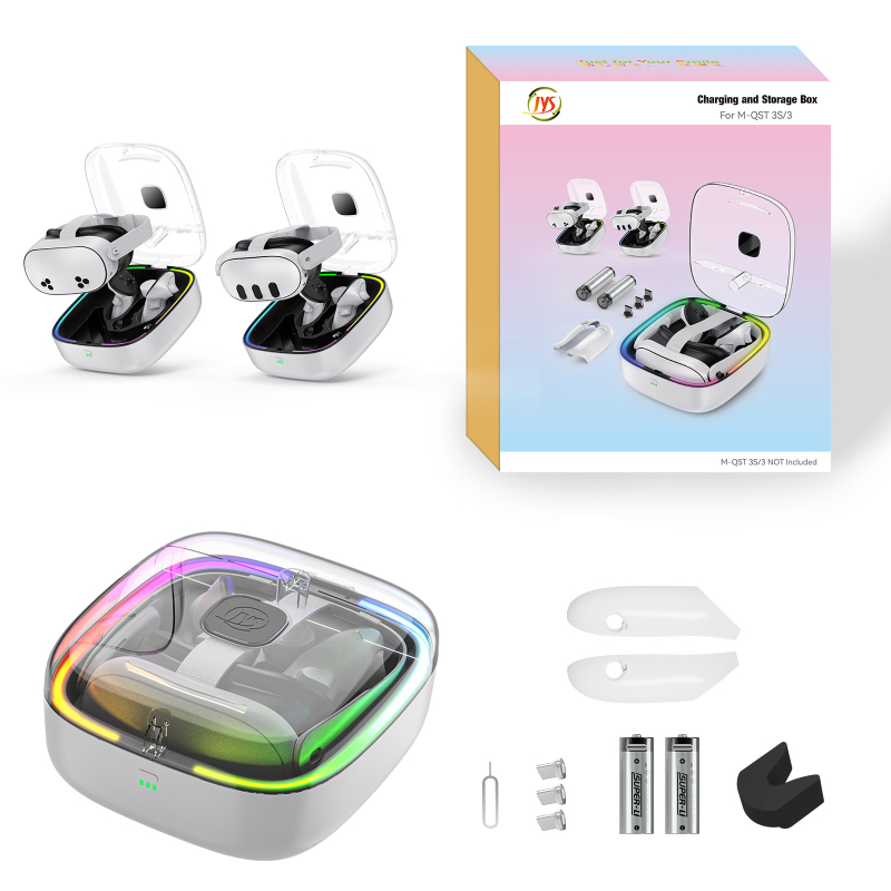 Punjačka baza za VR naočale i kontrole Meta Quest3/3S s magnetskim dockingom i baterijskim setom (Model: JYS-MQ002; Kompatibilnost: Meta Quest3/3S; Težina: 1,35 kg; Jamstvo: 3 garancije)