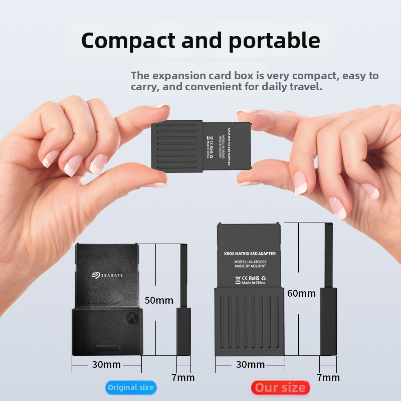 Box na rozšírenie pevného disku pre Xbox Series X/S s rozhraním CFexpress na M.2 SSD