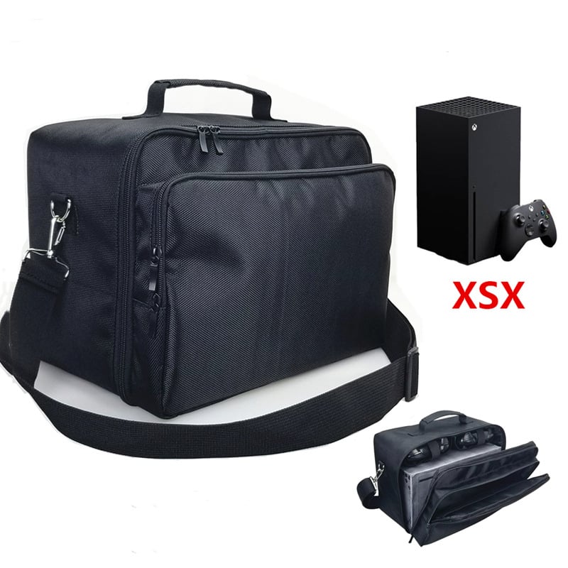 Sac pentru consolă Xbox Series X/S cu curea cross-body, protecție dublă, material Oxford – spațiu de stocare