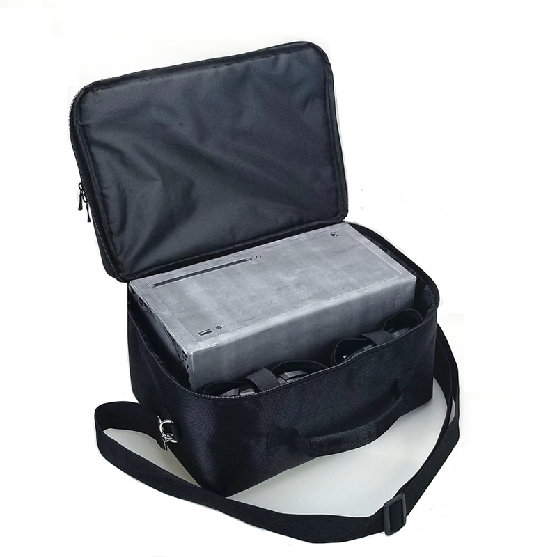 Sac pentru consolă Xbox Series X/S cu curea cross-body, protecție dublă, material Oxford – spațiu de stocare