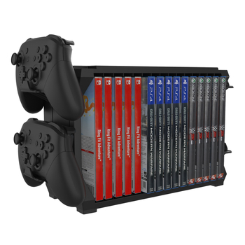 Raft de depozitare discuri și controlere pentru PS5, Switch și Xbox Series S/X • Model: HHC-P5028 • Material: Plastic • Brand: DOBE FOMIS ELECTRONICS