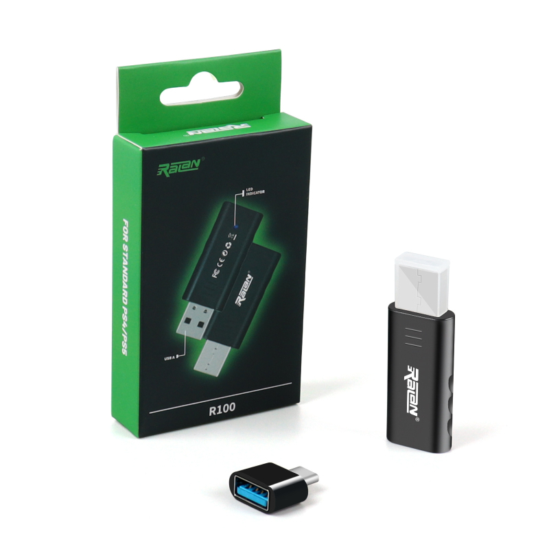 USB Bluetooth adapter za PS4/PS5 i SWITCH gamepad - USB sučelje, Plug and Play, ABS kućište, model ROO1, kompatibilan s PC-om i Android TV Boxom