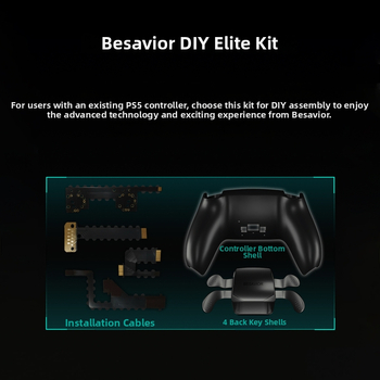 PS5 elitný ovládač so štyrmi zadnými tlačidlami a rozšírenými tlačidlami, mechanické mikrospínače