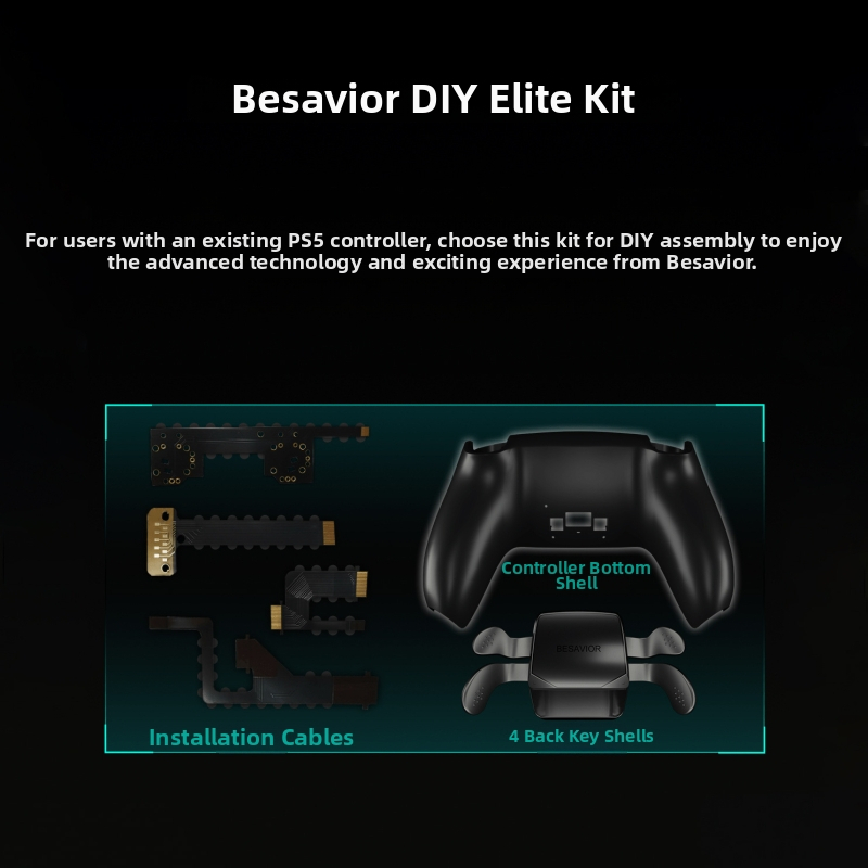 PS5 elitný ovládač so štyrmi zadnými tlačidlami a rozšírenými tlačidlami, mechanické mikrospínače