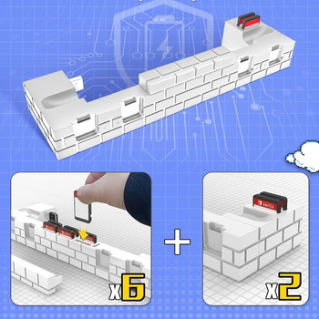 Switch OLED višefunkcionalni punjački stalak s pohranom kartica i USB priključkom, model Sw488, ABS