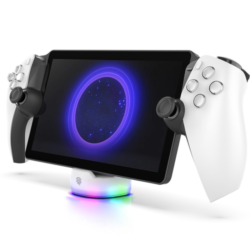 PS5 Portal Prijenosna magnetska baza za punjenje uz RGB svjetla - USB-C, ABS, 91 g