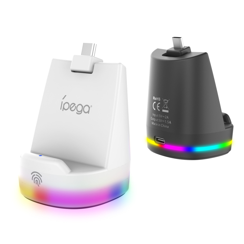 PS5 Portal Prijenosna magnetska baza za punjenje uz RGB svjetla - USB-C, ABS, 91 g