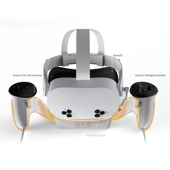 Univerzálna LED nabíjacia základňa pre VR headsety Meta Quest 2/3/3S — TY-3867, 587 g