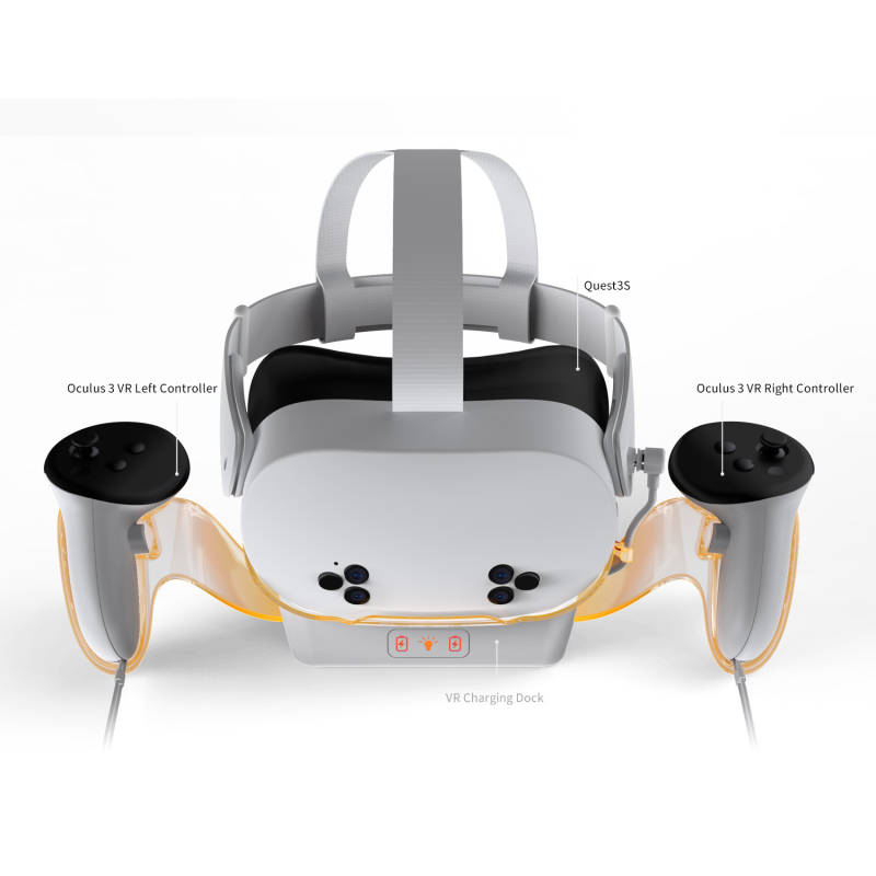 Univerzálna LED nabíjacia základňa pre VR headsety Meta Quest 2/3/3S — TY-3867, 587 g
