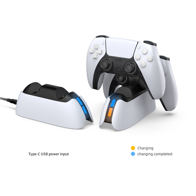 PS5 punjač-stalak za dva kontrolera s LED zaslonom