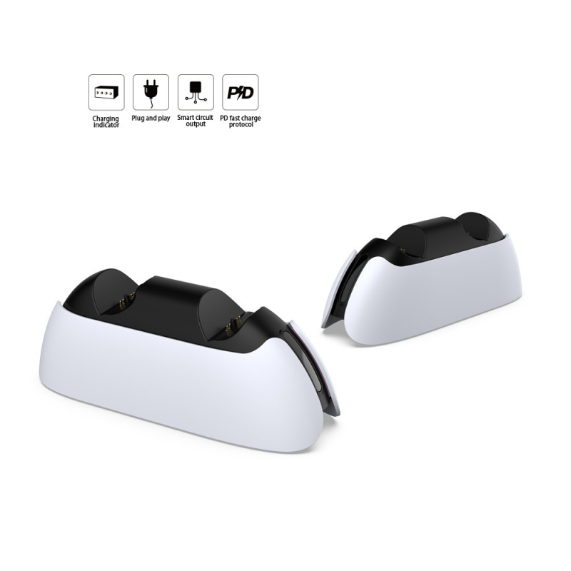 PS5 punjač-stalak za dva kontrolera s LED zaslonom