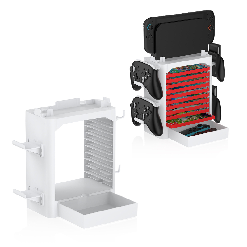 Suport de stocare pentru cărți de joc Switch/OLED/Switch 2 – ABS, capacitate 10 cărți, model Jys-ns153b, greutate 704 g