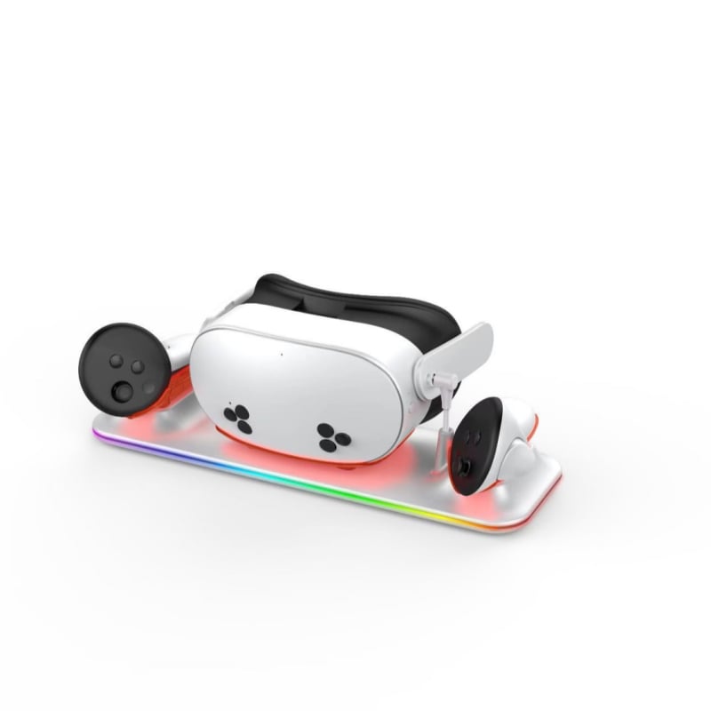 Meta Quest 3S Ασύρματη μαγνητική βάση γρήγορης φόρτισης με RGB φωτισμό για κράνος και χειριστήρια