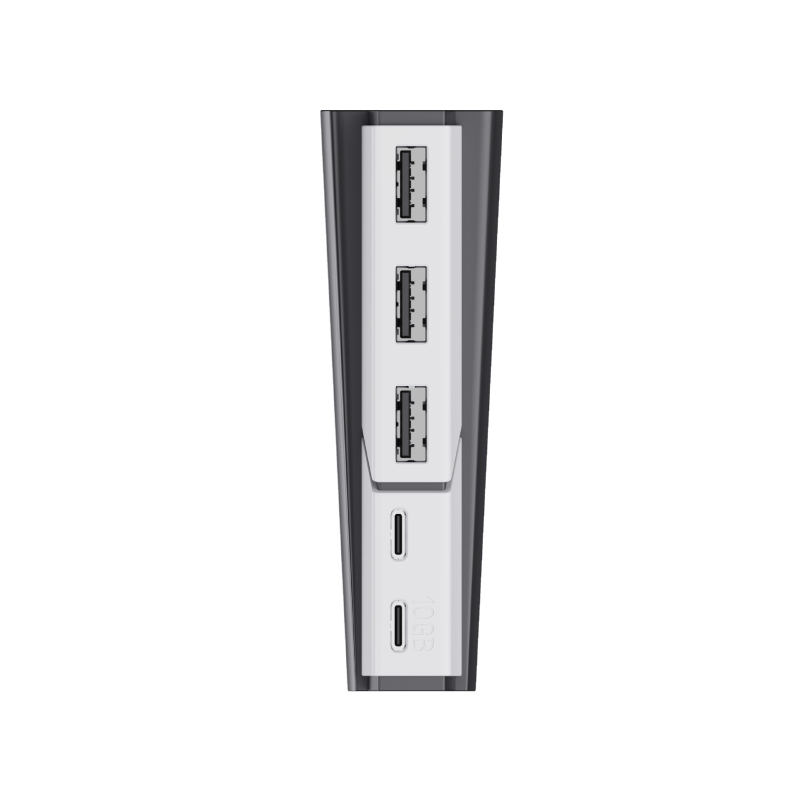 PS5 Slim USB-C HUB Stanica s rozšírením 2–5 portov, USB 2.0 rýchly prenos, ABS telo