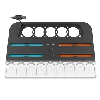 Bază de încărcare Switch2 cu stocare pentru casete și iluminare LED colorată (Interfață USB-C; generația Switch2; ABS+PS; greutate 380 g)