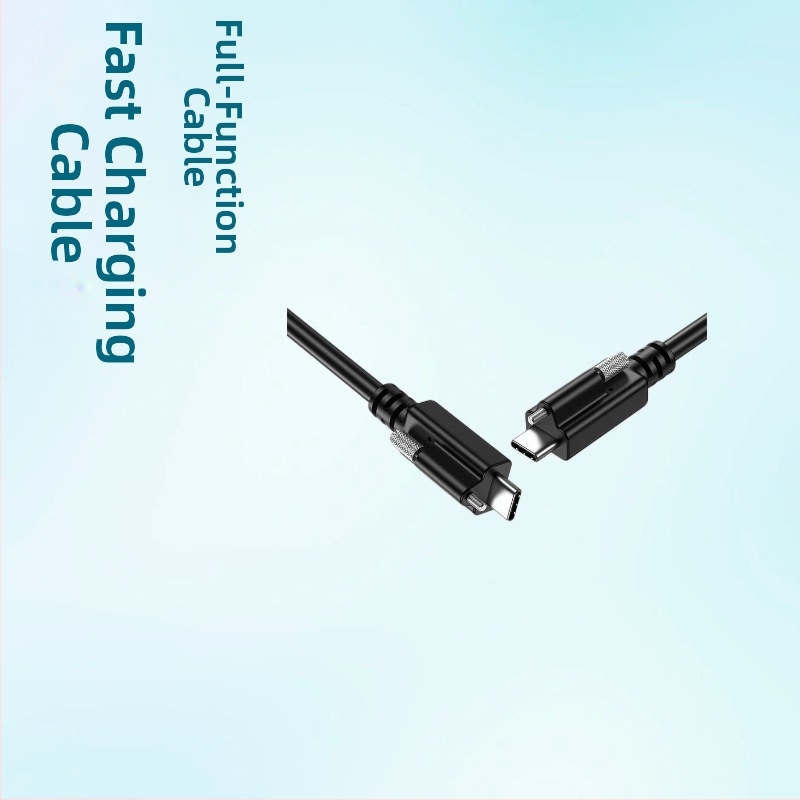 USB 3.2 Type-C rūpnieciskā kamera video kabelis, divpusējs gals un vienas skrūves fiksācija, 20 Gbps pārraide