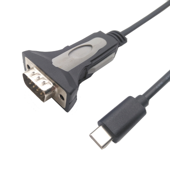 Type-C līdz DB9 RS232 seriālajam kabelim, USB-C adapters, RS232 protokols, tīrs vara kodols, PVC izolācija